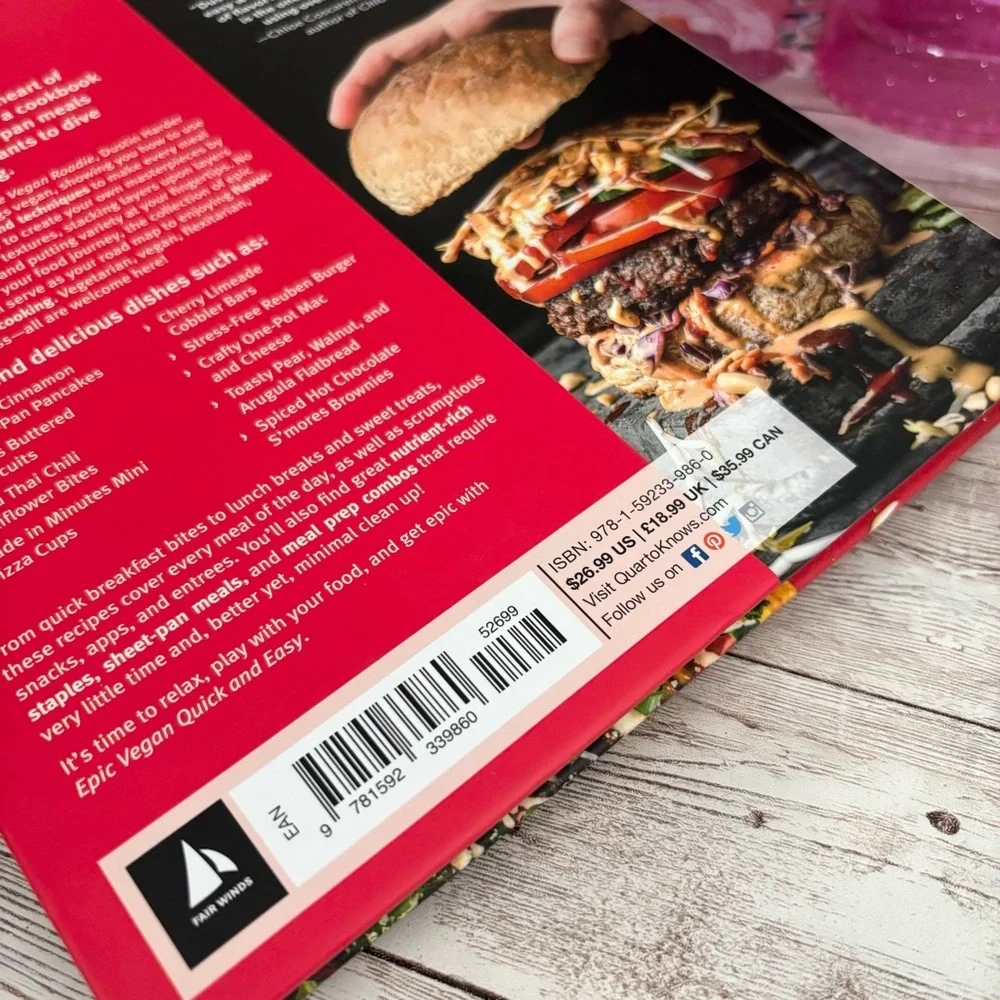 Epic Vegan Quick And Easy Hardcover Book Cookbook Dustin Harder One Pot Recipes